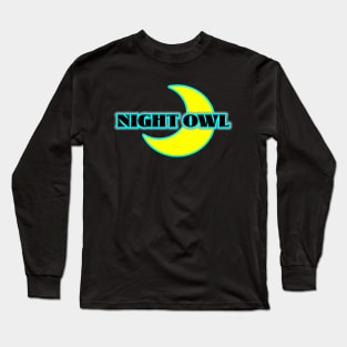 Night Owl Graphic Long Sleeve T-Shirt